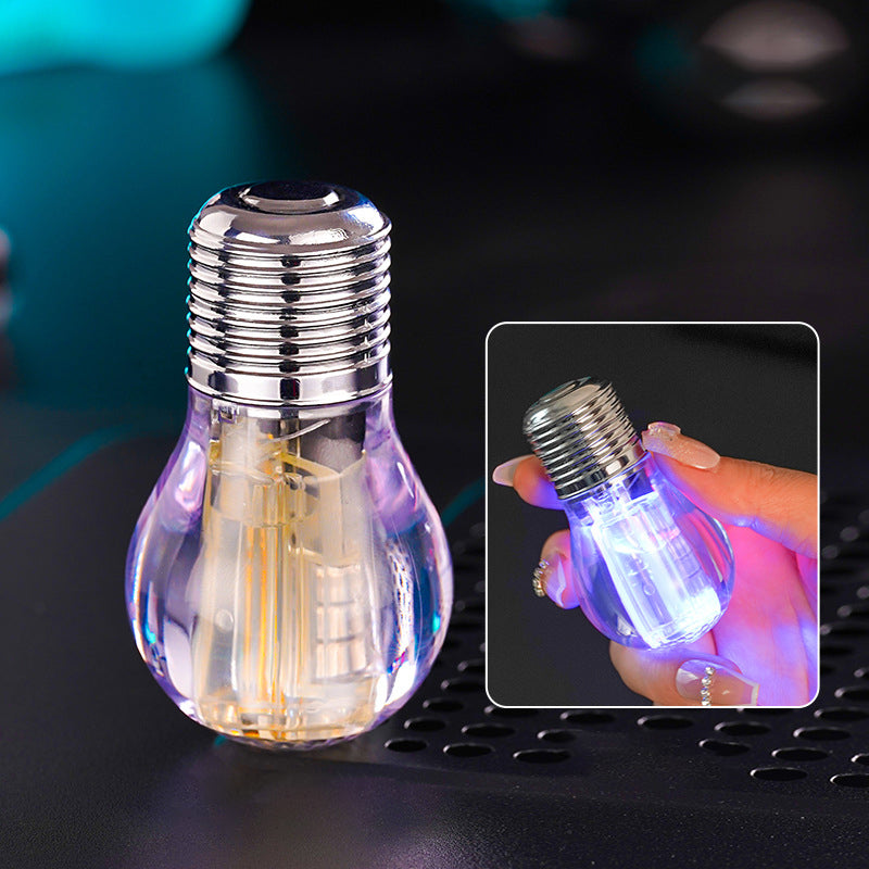 Small bulb creative color light lighter green flame windproof gas lighter