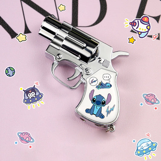 Cartoon lighter keychain toy lighter inflatable blue flame