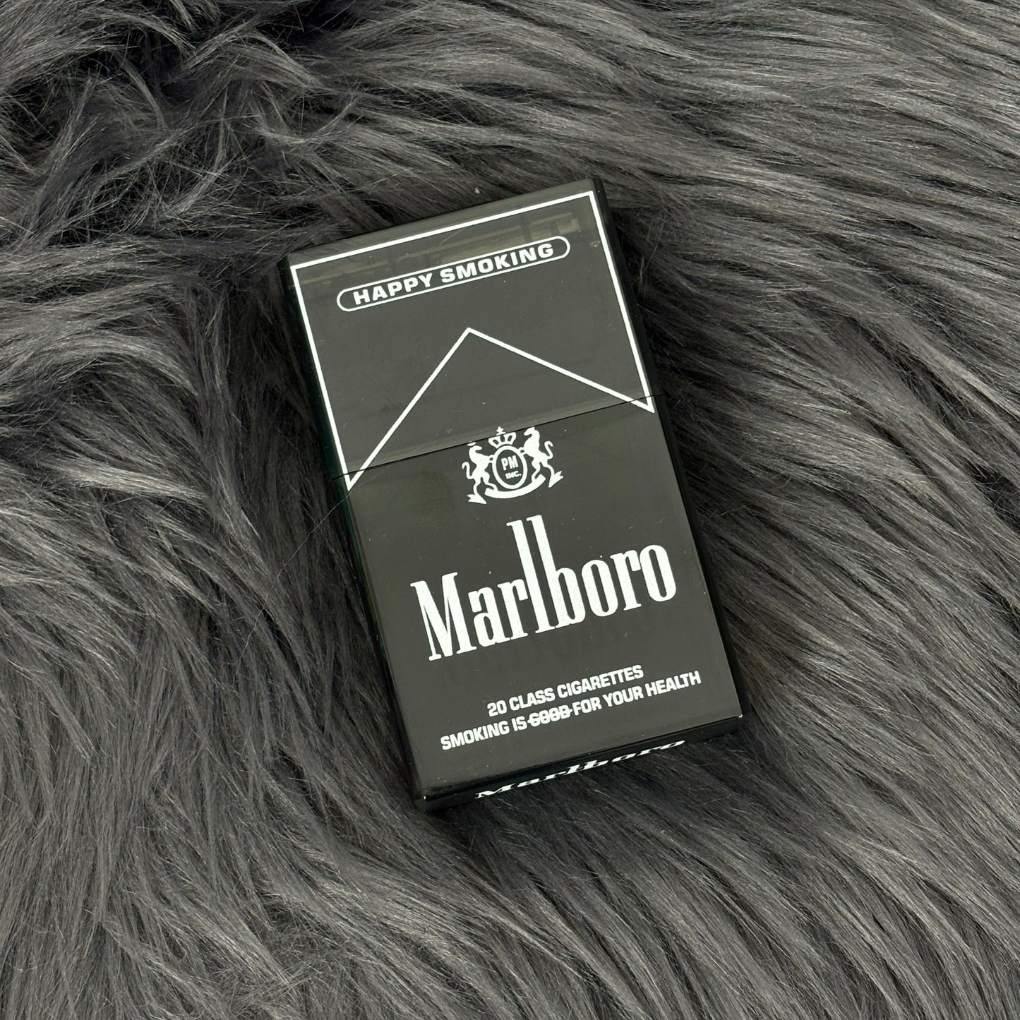 Marlboro cigarette case can hold 20 regular size, rechargeable with flash light